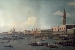 El estanque de San Marco en el Día de la Ascensión, c.1740 de Giovanni Antonio Canal